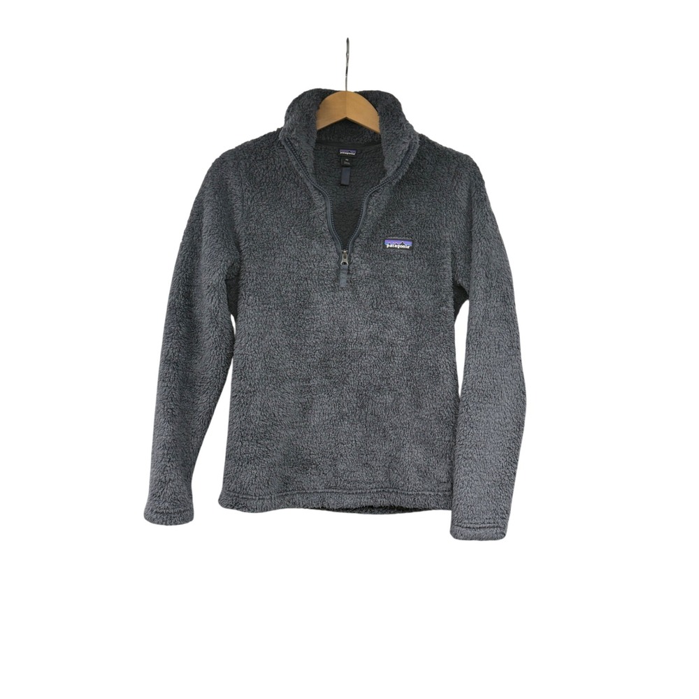 Patagonia Los Gatos 1/4 Zip Fleece Pullover Charcoal Gray‎ Womens XS F1